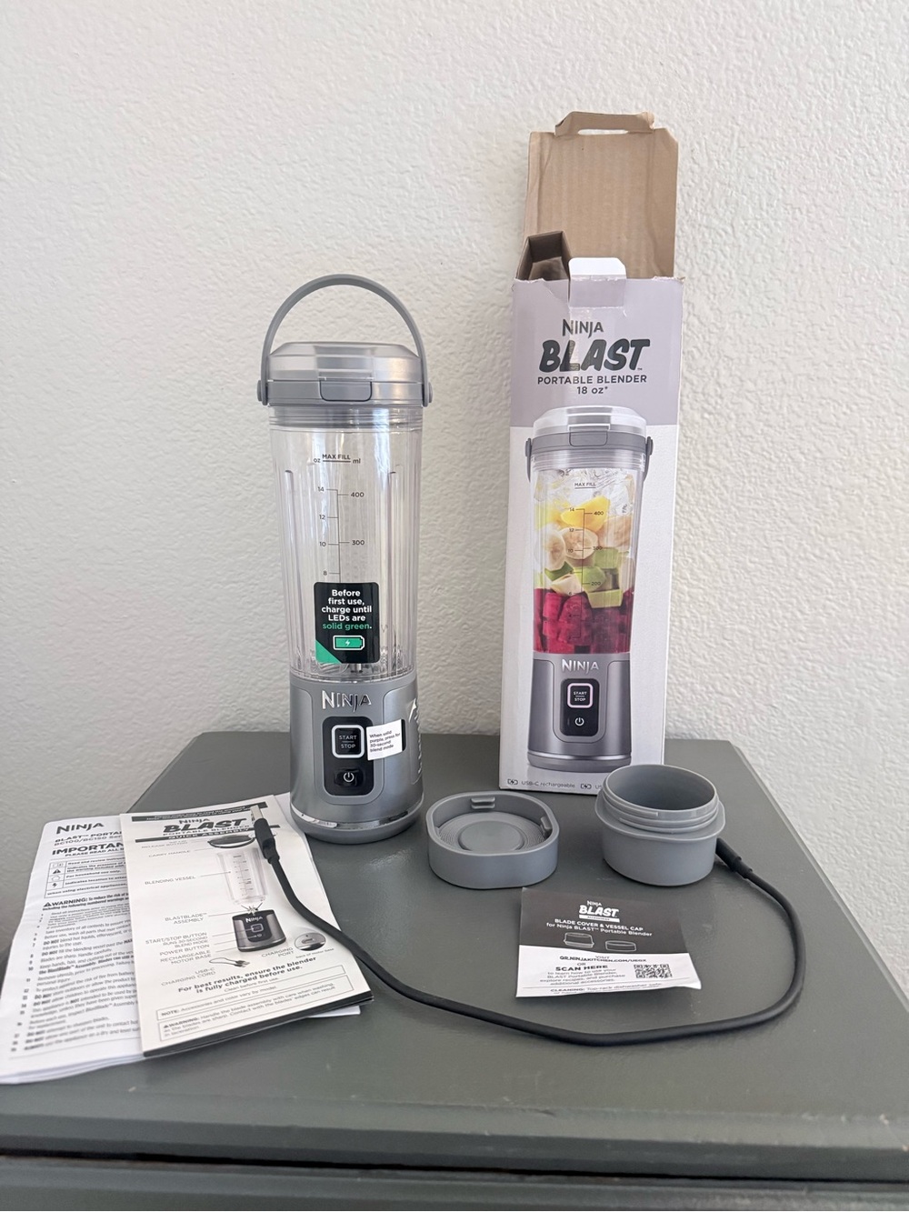 Ninja Blast Portable Blender - Silver/Gray